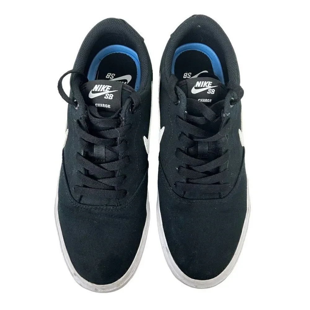 Nike SB Charge canvas skateboarding shoe sneaker CD6279-002 Size 7.5 black white